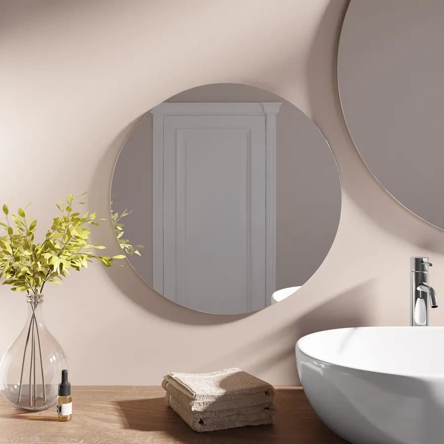 Specchio da bagno Ø50 cm filo lucido - Rao