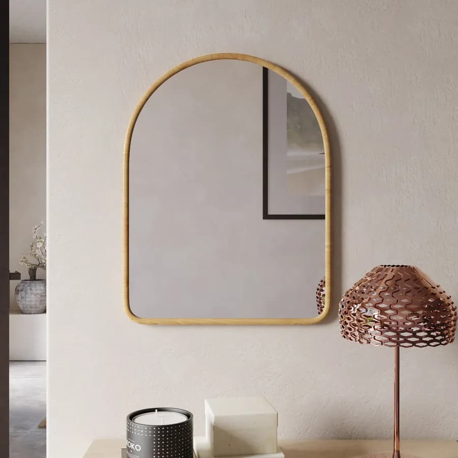 Specchio da parete 46x60h cm rovere con cornice - Mordecai