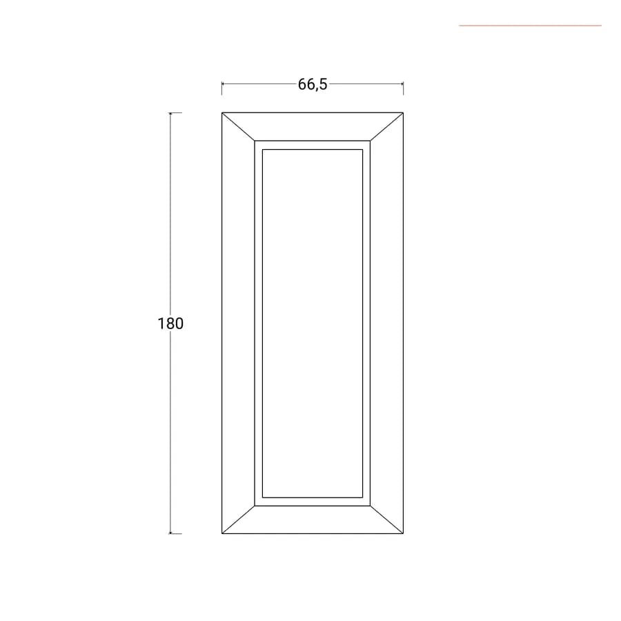 Specchio da parete 67x180h cm in legno con cornice noce - Anouk