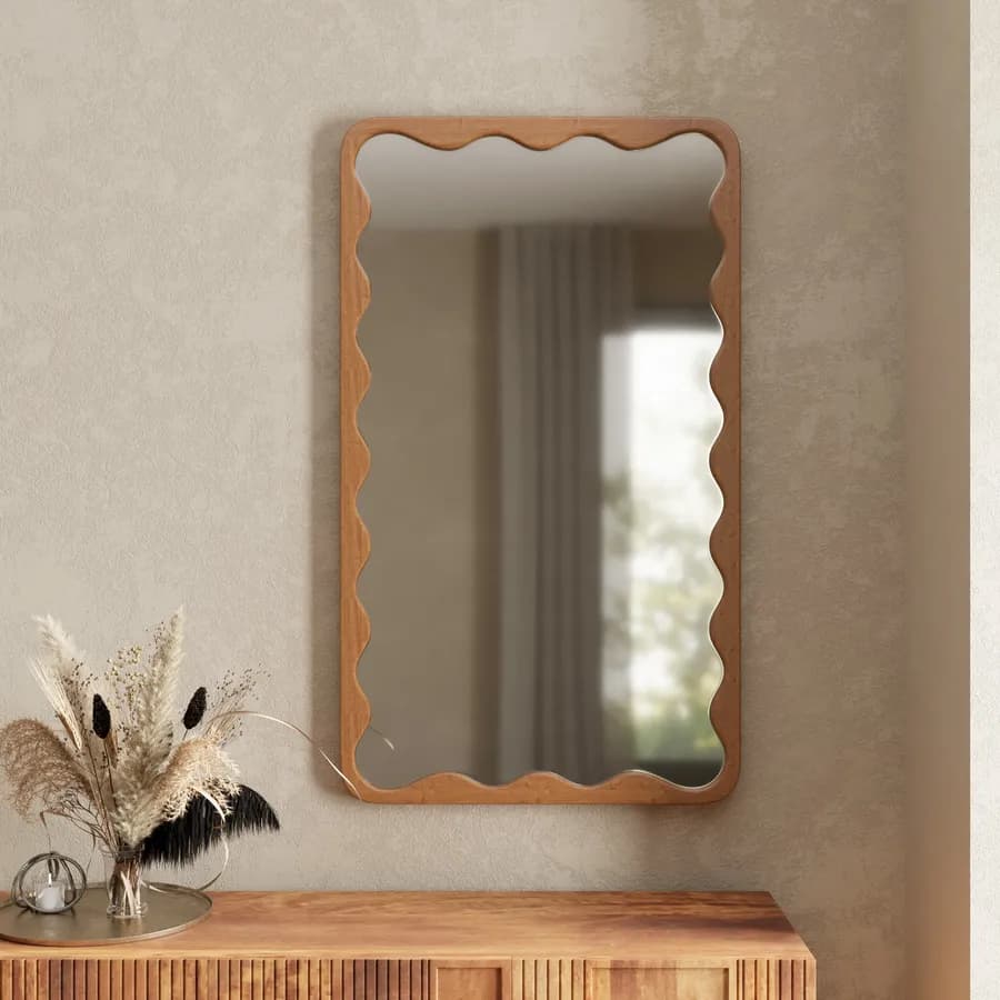 Specchio da parete 70x120h cm con cornice noce - Sanex