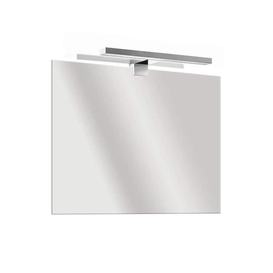 Specchio filo lucido 60x75 cm reversibile con applique led da 30 cm - Raoled