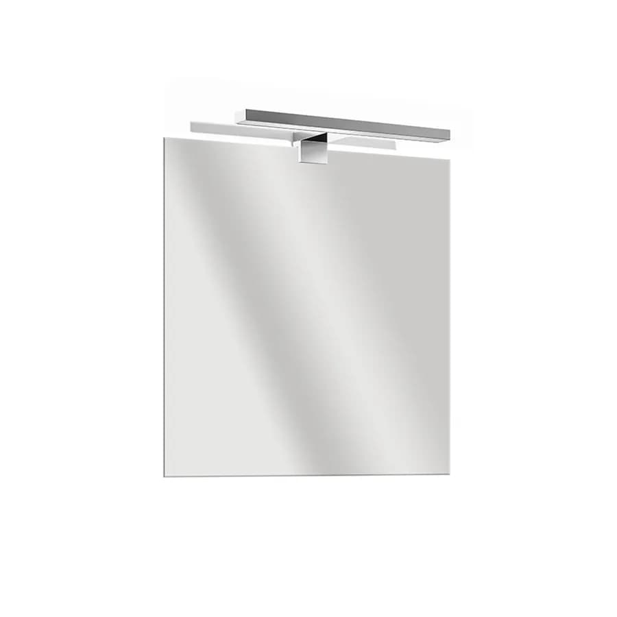 Specchio filo lucido 60x75 cm reversibile con applique led da 30 cm - Raoled