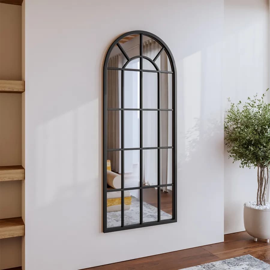 Specchio finestra 160h cm con cornice nera - Windo