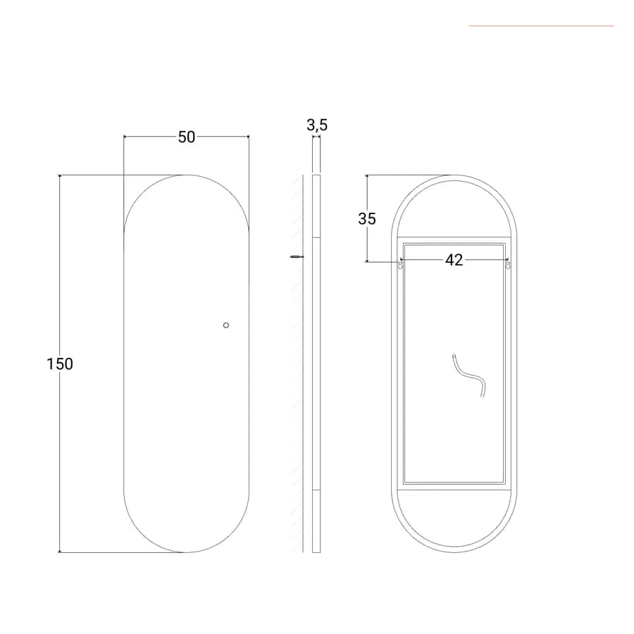 Specchio bagno led 150x50 cm retroilluminato - Lingotto