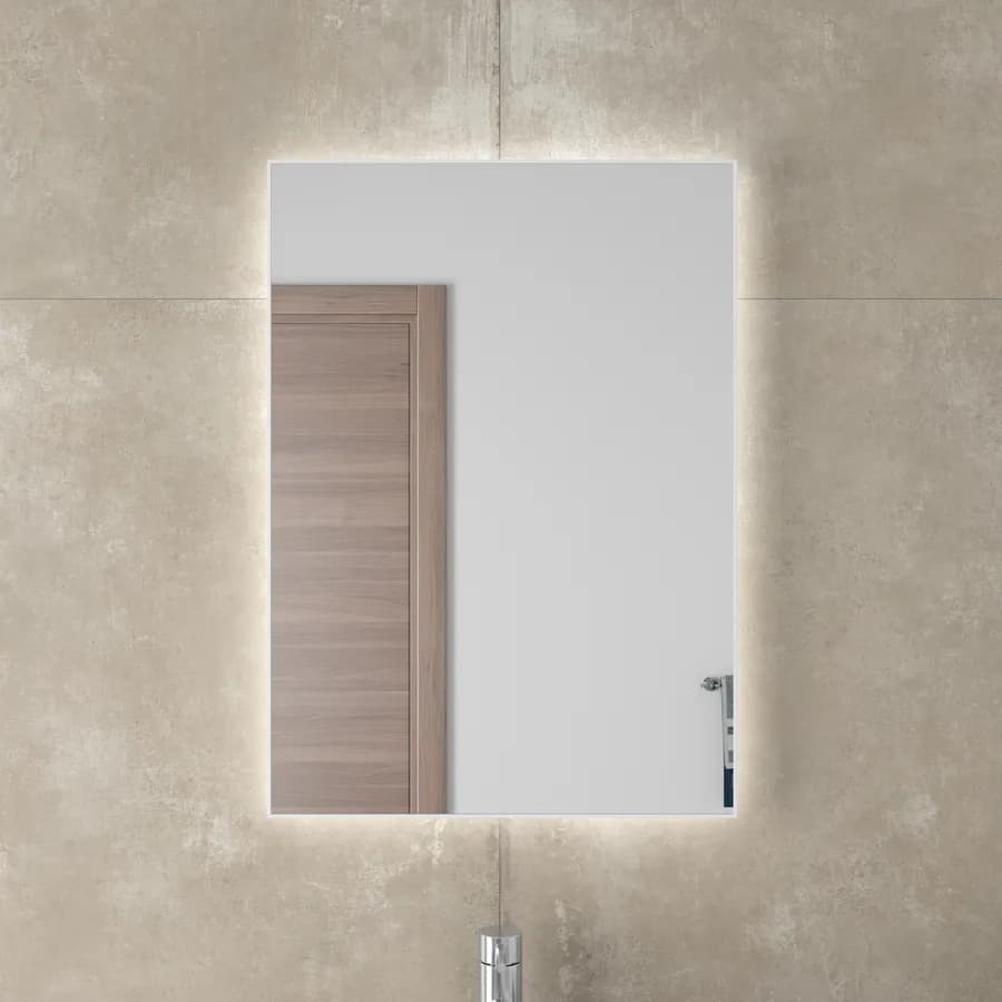 Specchio led 50 x 70 cm reversibile bianco opaco retroilluminato - Estrella