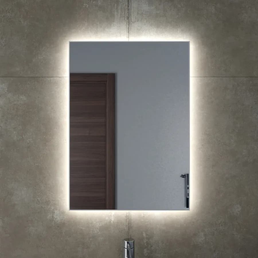 Specchio led 50 x 70 cm reversibile bianco opaco retroilluminato - Estrella