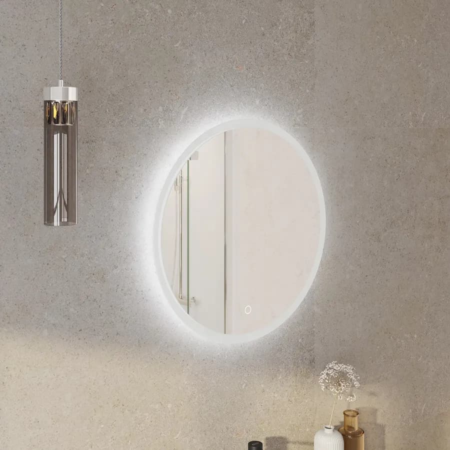 Specchio led Ø60 cm luce fredda retroilluminato - Selenite