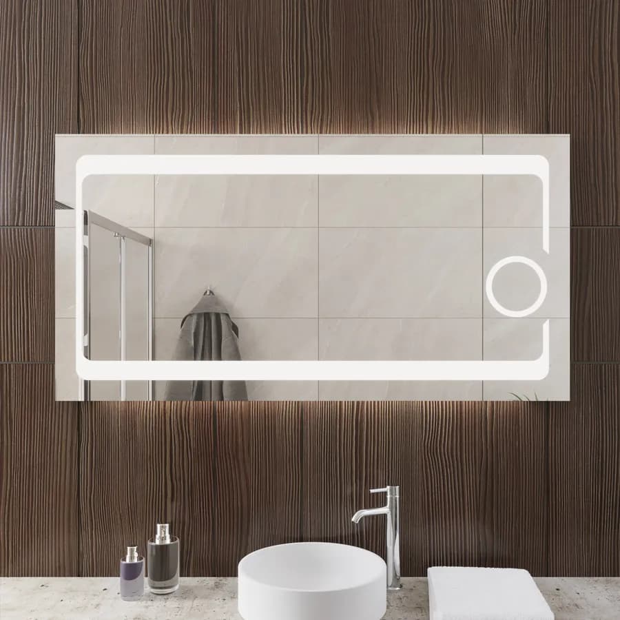Specchio led 135x70 cm con ingranditore e interruttore - Lendi
