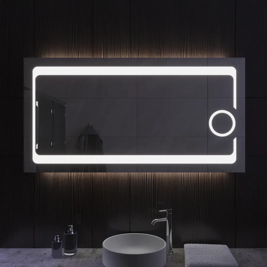 Specchio led 135x70 cm con ingranditore e interruttore - Lendi