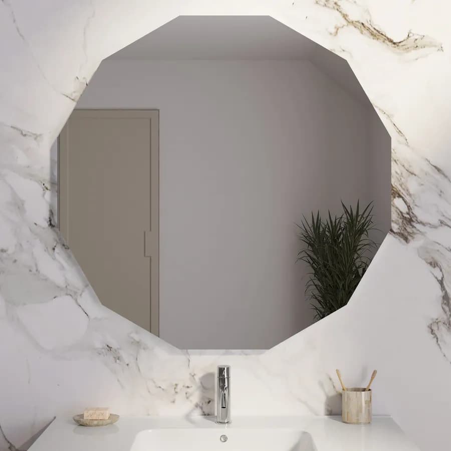 Specchio LED da bagno 100x100 cm forma dodecagonale - Tamaki