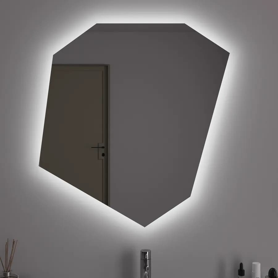 Specchio led da bagno 75 x 80 cm reversibile - Favonius