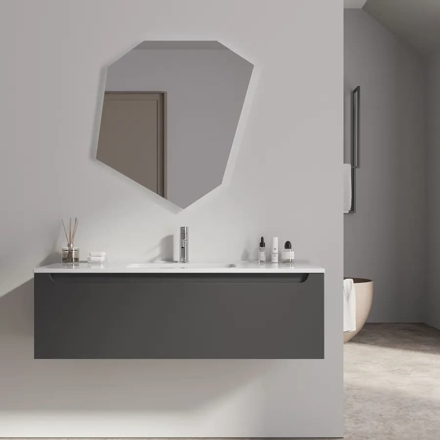 Specchio led da bagno 75 x 80 cm reversibile - Favonius
