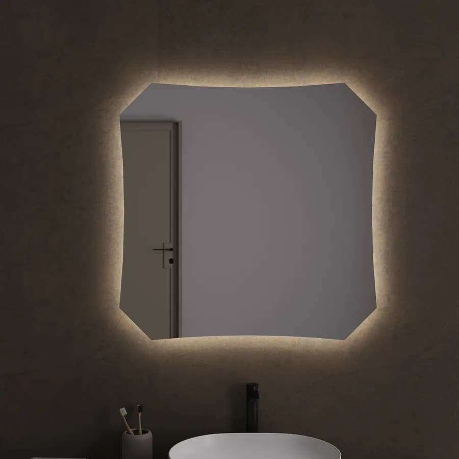 Specchio led da bagno 80 x 80 cm - Vistro