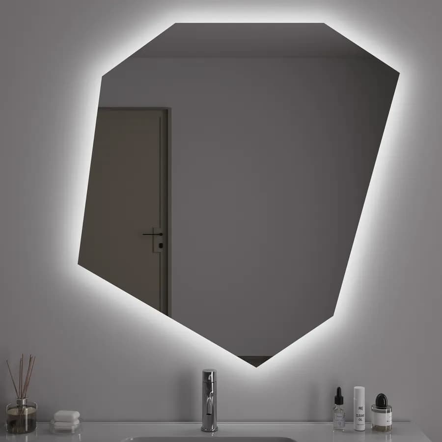 Specchio led da bagno 93 x 99,5 cm reversibile - Favonius