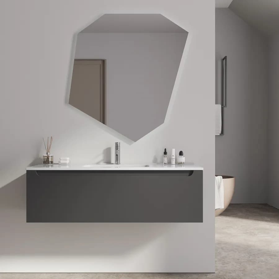Specchio led da bagno 93 x 99,5 cm reversibile - Favonius