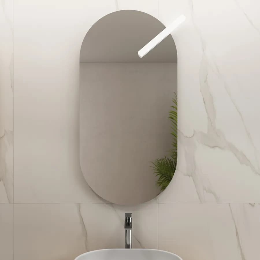 Specchio 50x100 cm reversibile con lampada led - Mikasa