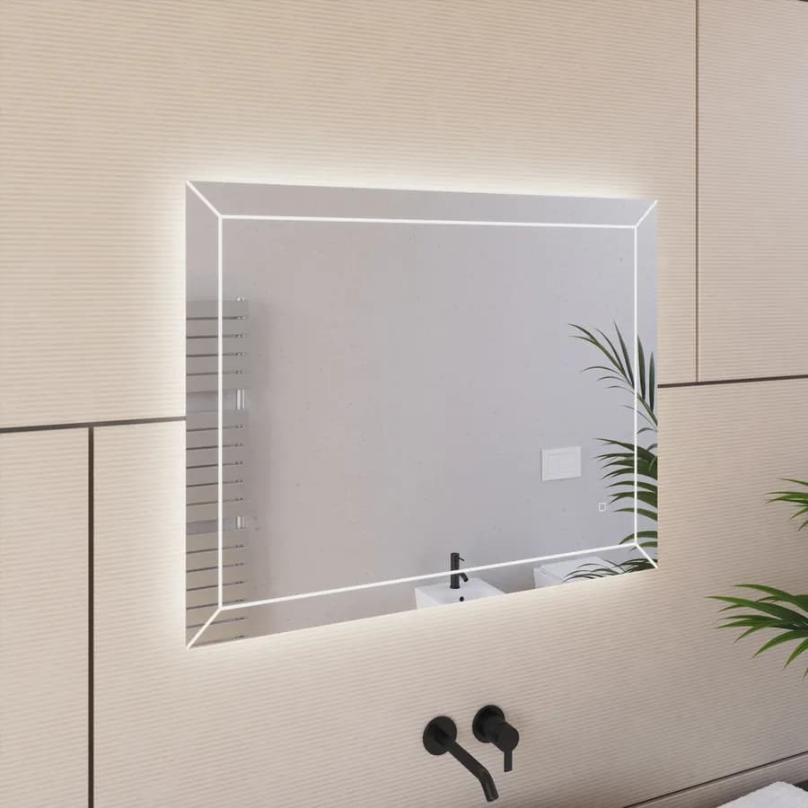 Specchio led 70x90 cm luce fredda reversibile e accensione touch - Juice