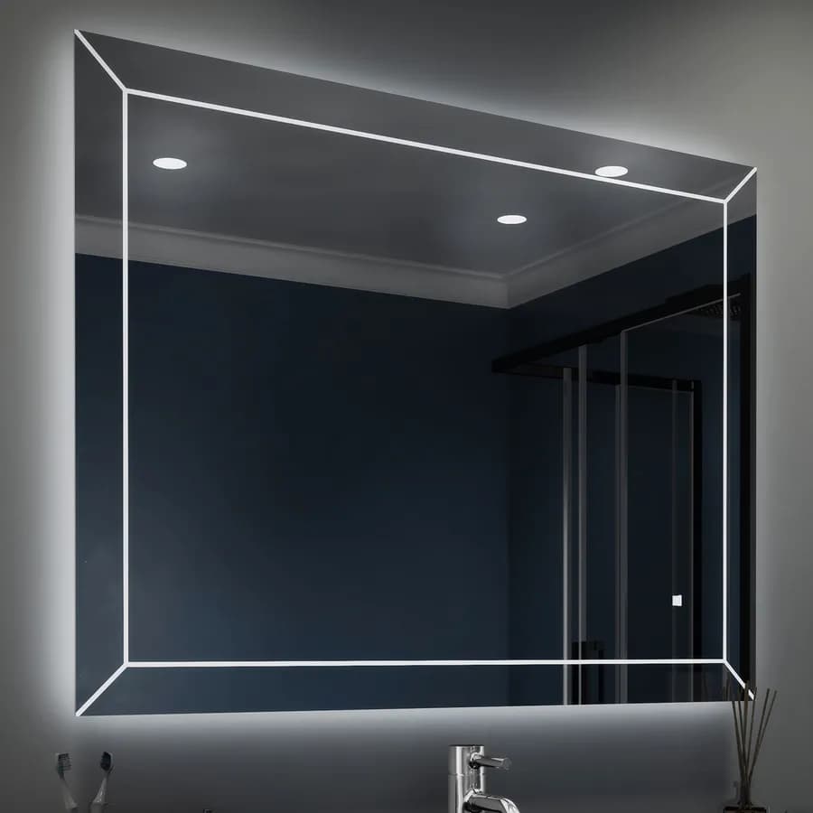 Specchio led 70x90 cm luce fredda reversibile e accensione touch - Juice