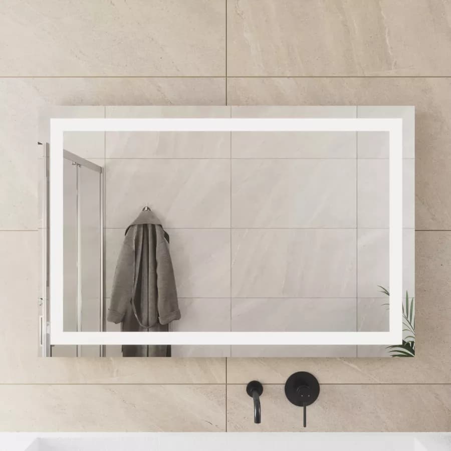 Specchio led 80x120 cm luce fredda con interruttore e reversibile - Verge