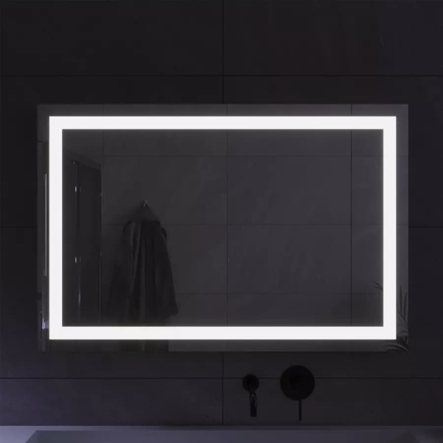 Specchio led 80x120 cm luce fredda con interruttore e reversibile - Verge