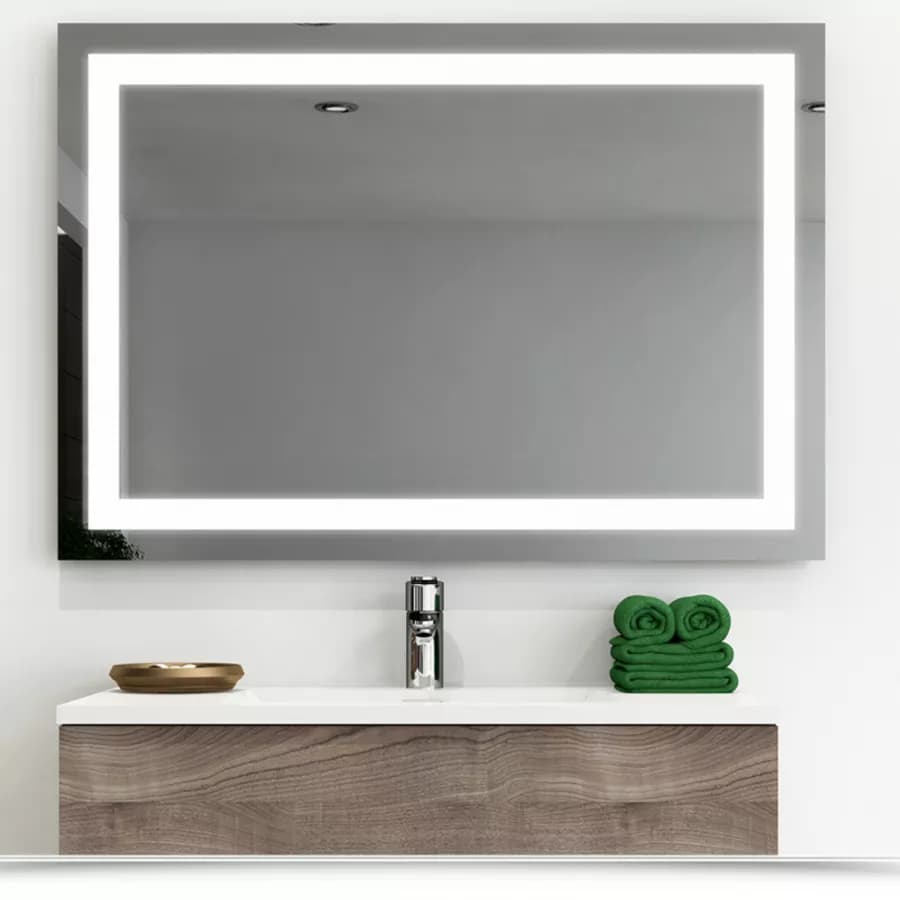 Specchio led 80x120 cm luce fredda con interruttore e reversibile - Verge