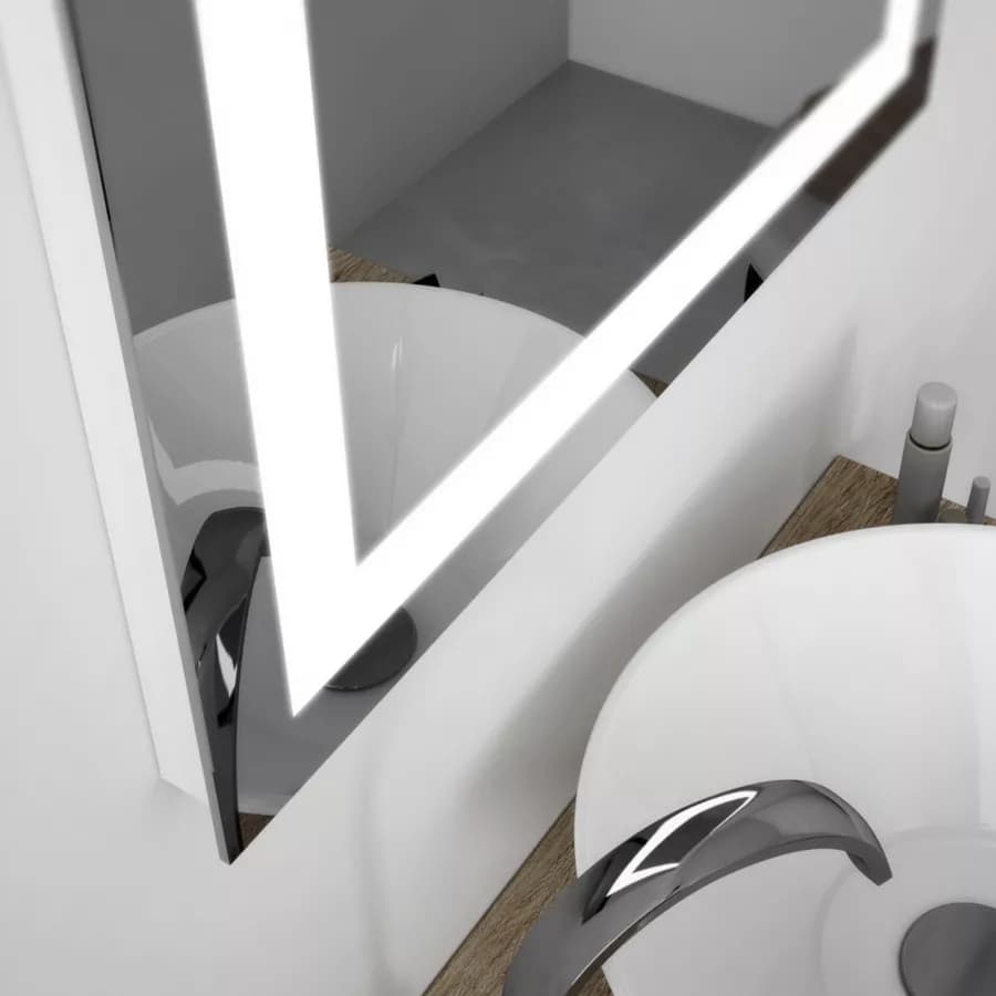 Specchio led 80x120 cm luce fredda con interruttore e reversibile - Verge