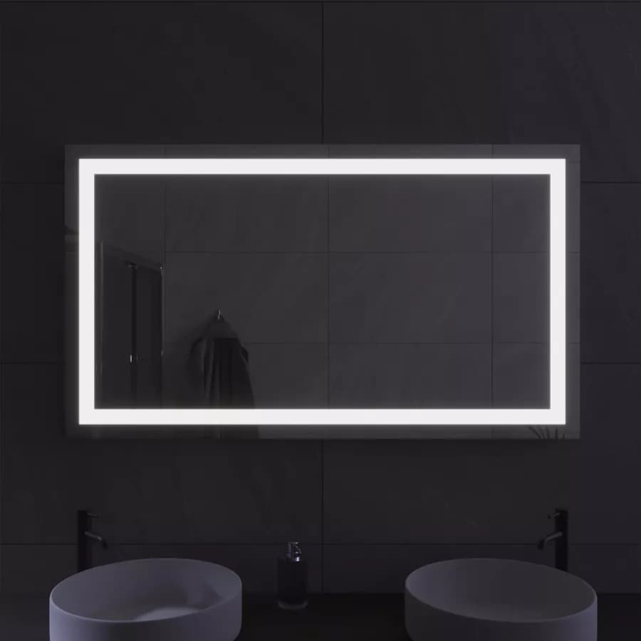 Specchio led 80x140 cm luce fredda con interruttore e reversibile - Verge