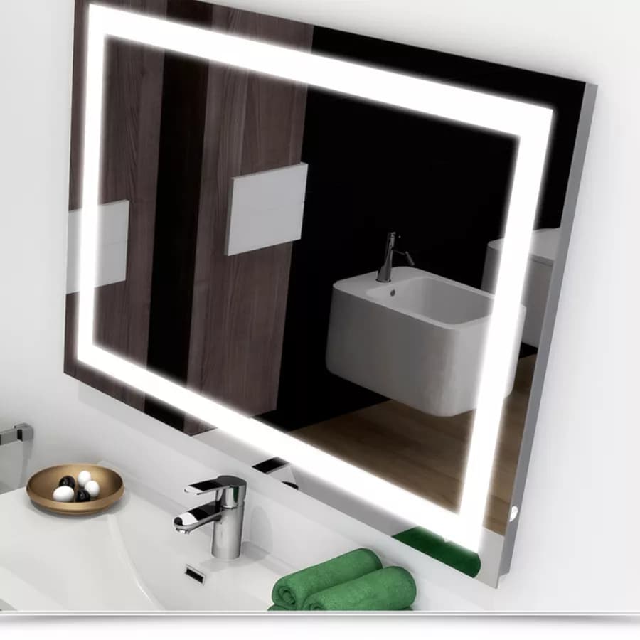 Specchio led 80x140 cm luce fredda con interruttore e reversibile - Verge