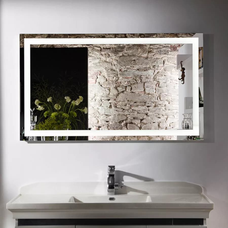 Specchio led 80x140 cm luce fredda con interruttore e reversibile - Verge