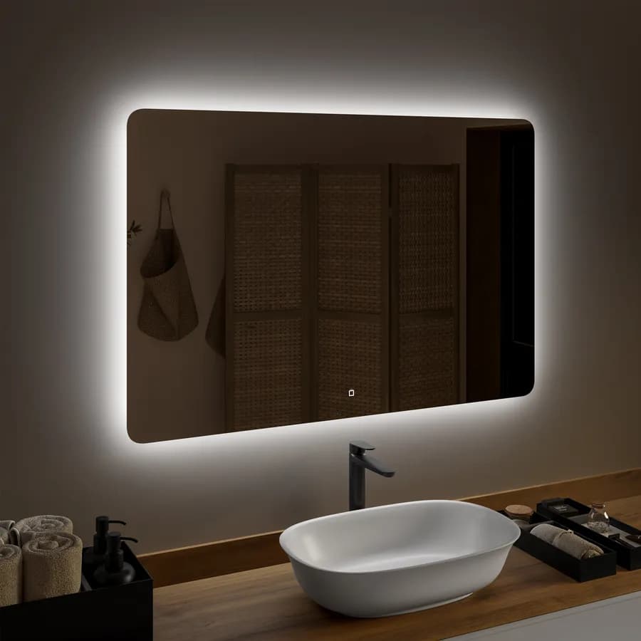 Specchio led 120x80 cm filo lucido accensione touch - Replay
