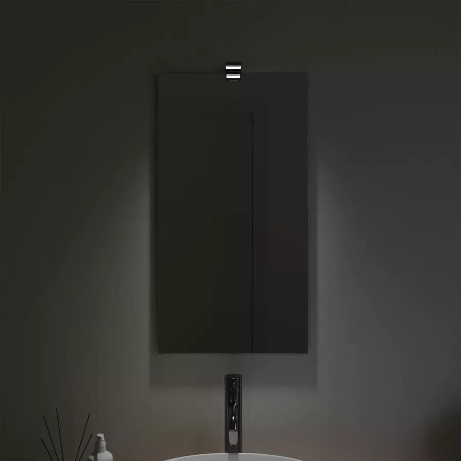 Specchio 40x75 cm reversibile con lampada led inclusa - Roaled