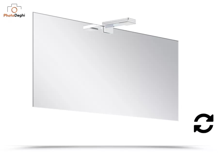 Specchio 40x75 cm reversibile con lampada led inclusa - Roaled