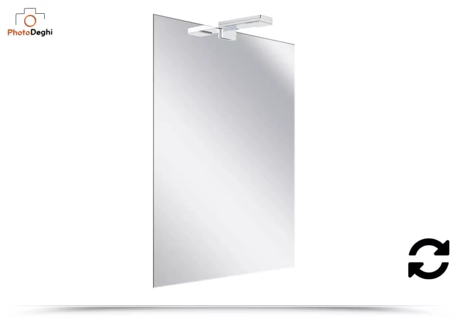 Specchio 40x75 cm reversibile con lampada led inclusa - Roaled