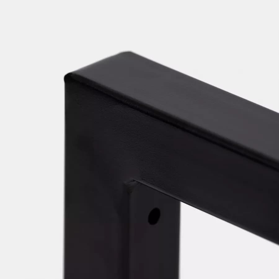 Staffa a L 44x20 h cm in metallo nero opaco per mensoloni bagno sospesi