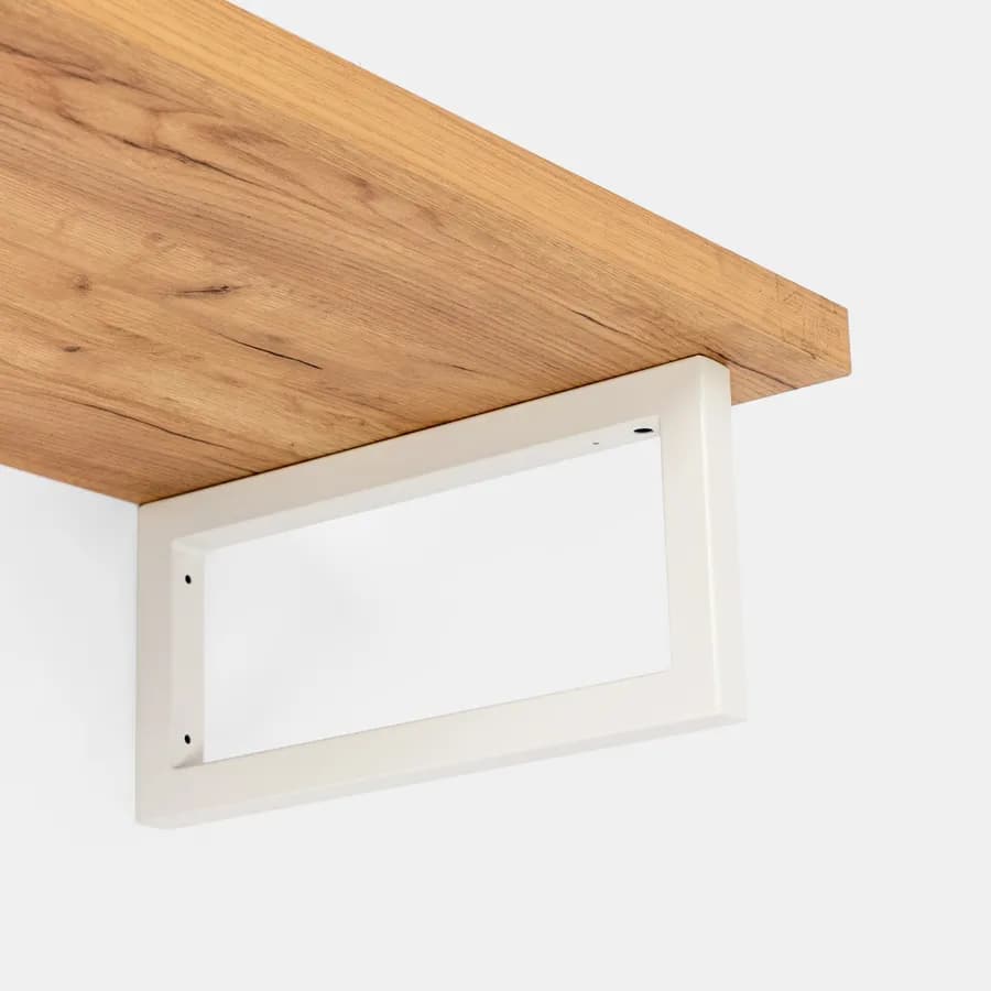 Staffa portasciugamani 42x20 h cm in metallo bianco opaco per mensoloni bagno