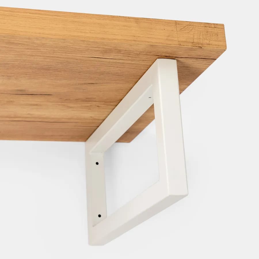 Staffa portasciugamani 42x20 h cm in metallo bianco opaco per mensoloni bagno