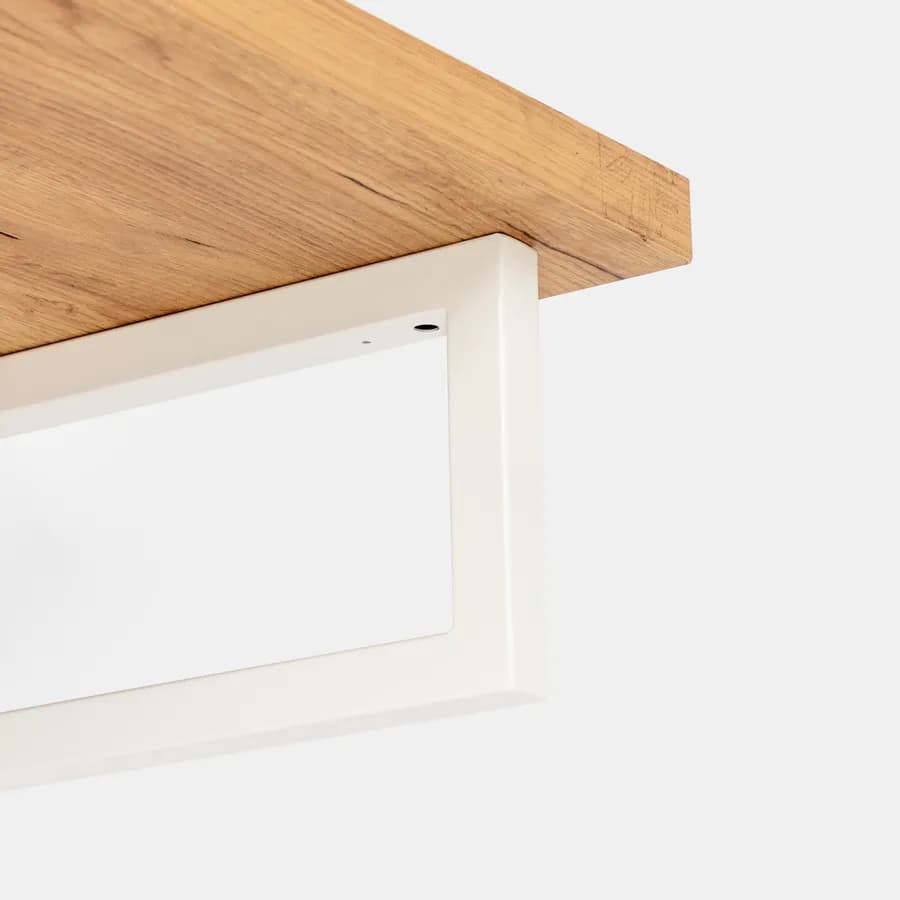 Staffa portasciugamani 42x20 h cm in metallo bianco opaco per mensoloni bagno