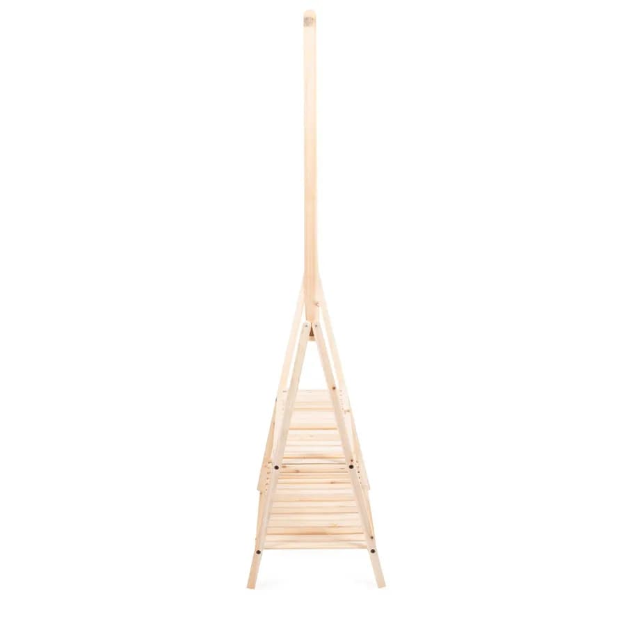 Appendiabiti 75x160h cm legno con bastone e ripiani - Grace
