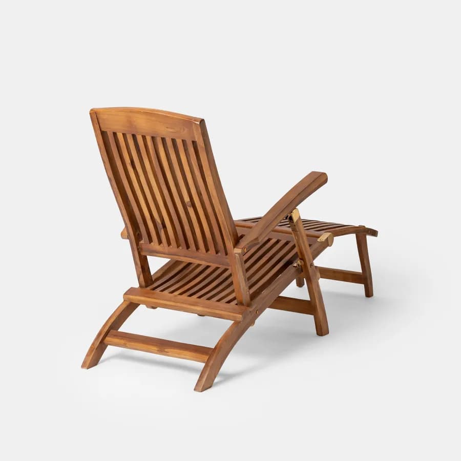 Steamer sdraio reclinabile in legno teak - Louis