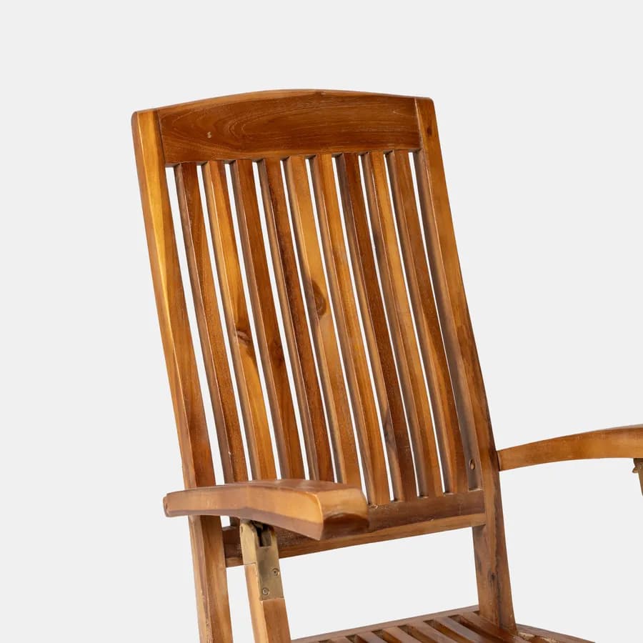 Steamer sdraio reclinabile in legno teak - Louis