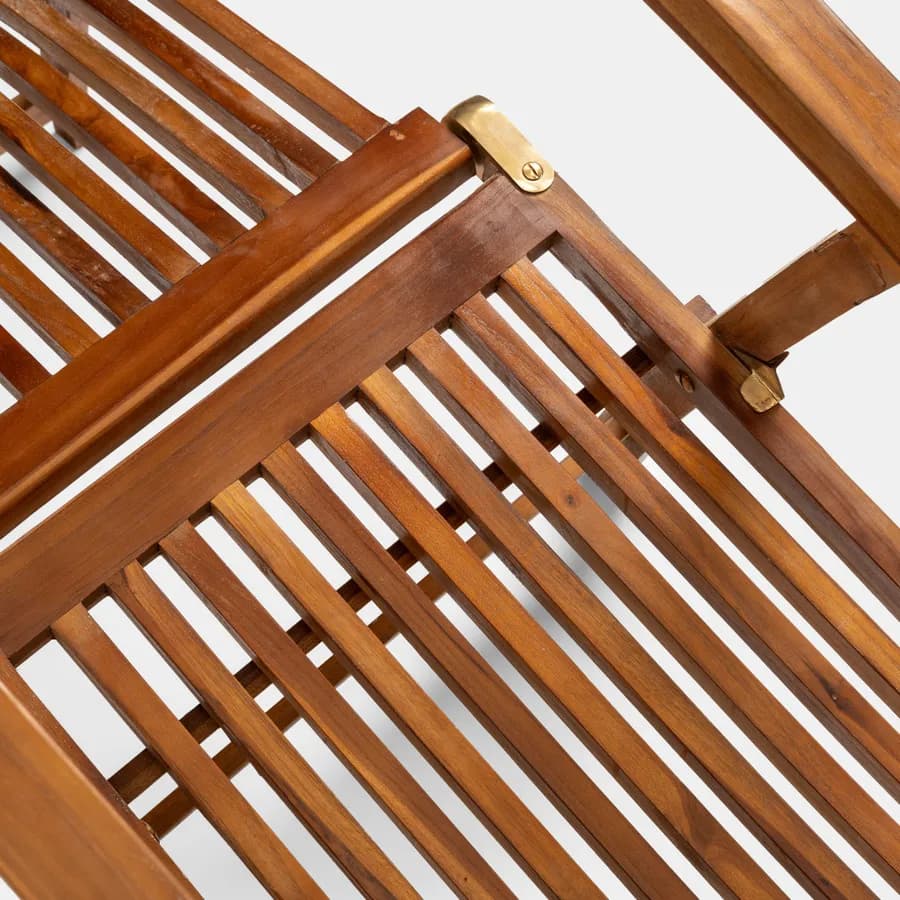 Steamer sdraio reclinabile in legno teak - Louis