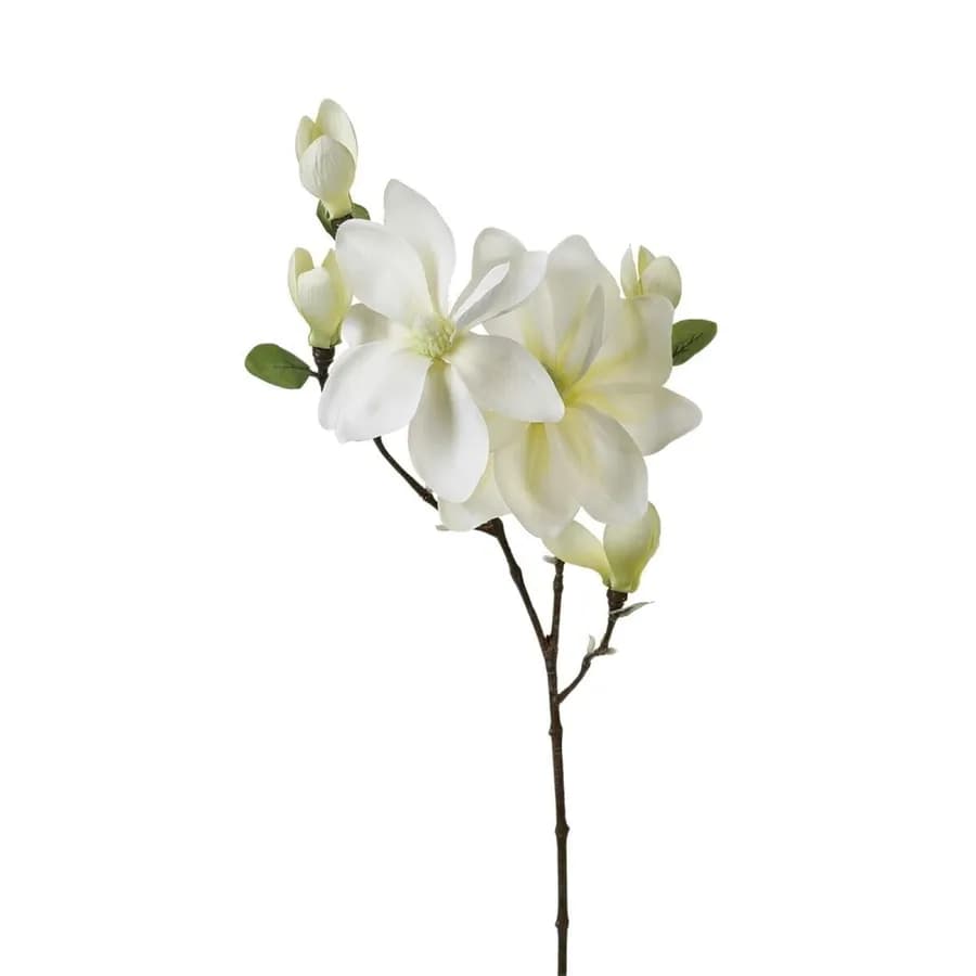 Stelo di magnolia artificiale 80h cm bianco