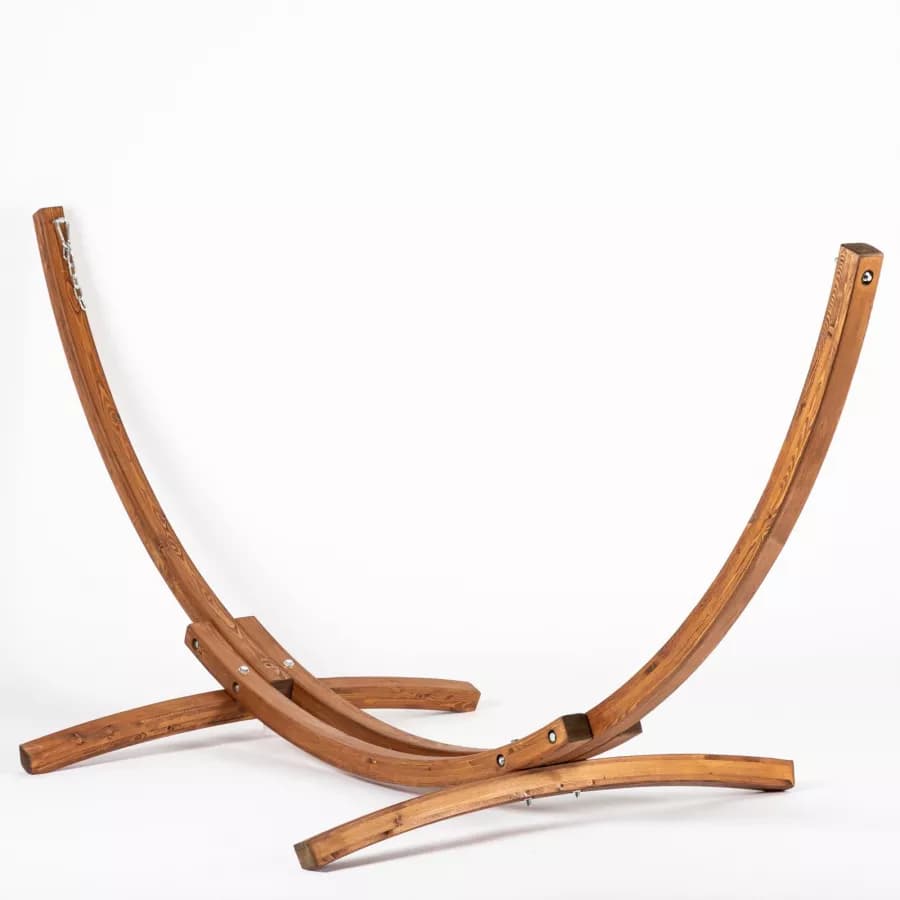 Supporto per amaca da giardino 317x119x121h cm in legno naturale