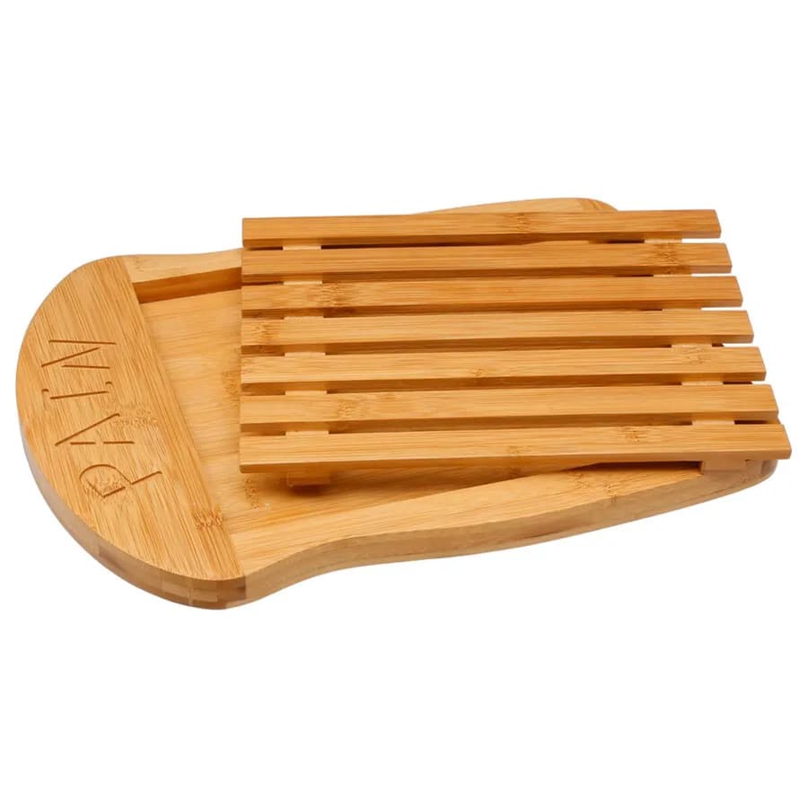 Tagliere 34x26 cm in bambù naturale con fondo estraibile per le briciole