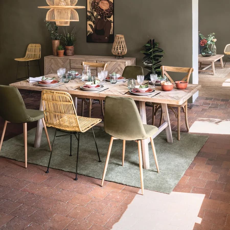 Tappeto 230x160 a pelo corto verde chiaro - Jolanda