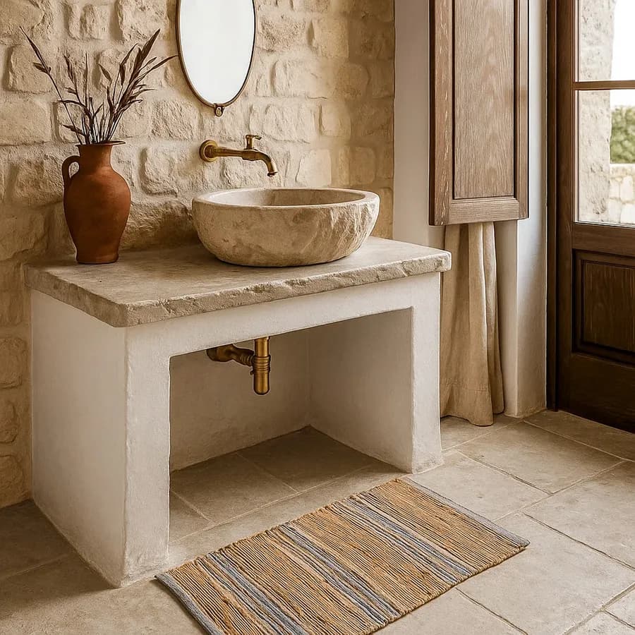 Tappeto 60x90 cm in cotone e juta naturale grigio intrecciato