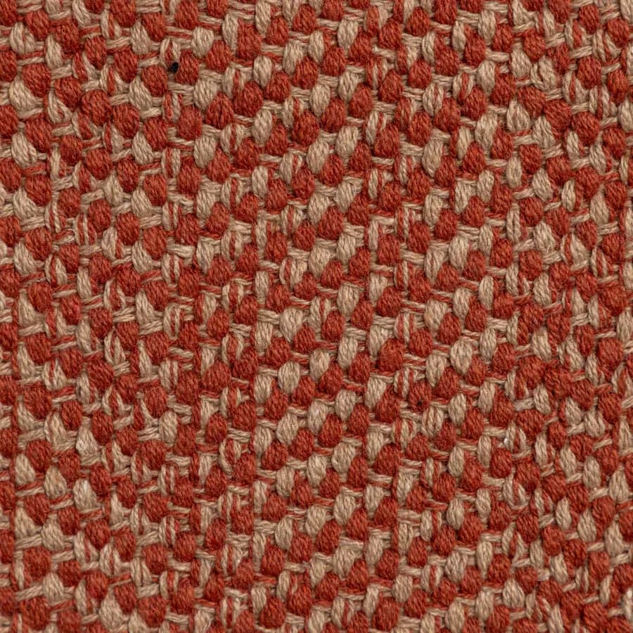 Tappeto 60x90 cm in cotone terracotta con frange