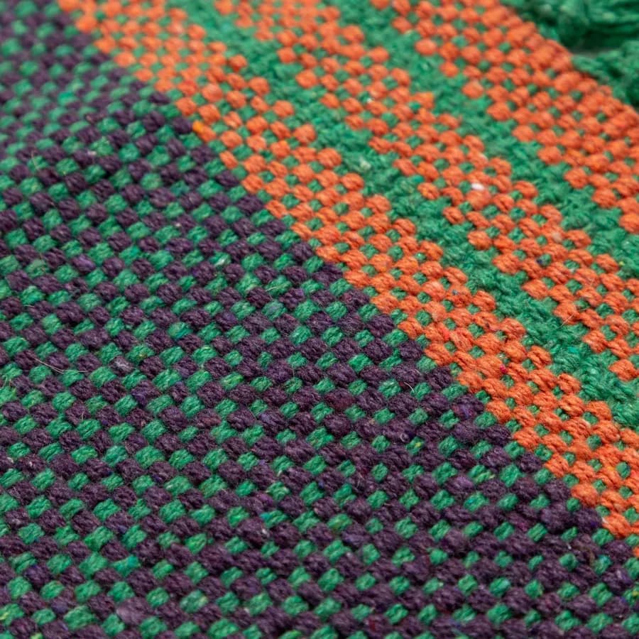 Tappeto 60x90 cm in cotone viola con frange