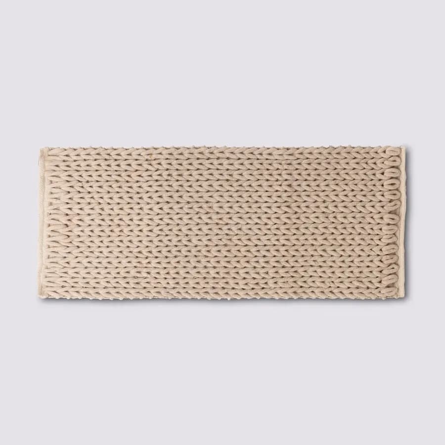 Tappeto da bagno 120x50 cm con lavorazione a spiga beige - Kolors