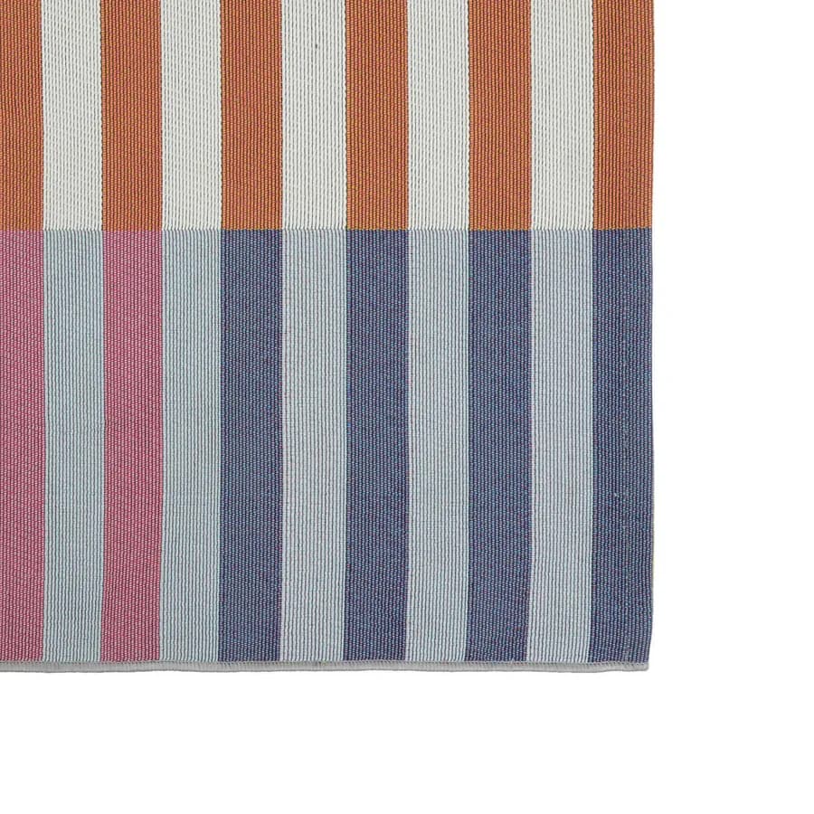 Tappeto da esterno o interno 170x120 cm in polipropilene a righe colorate - Hulio
